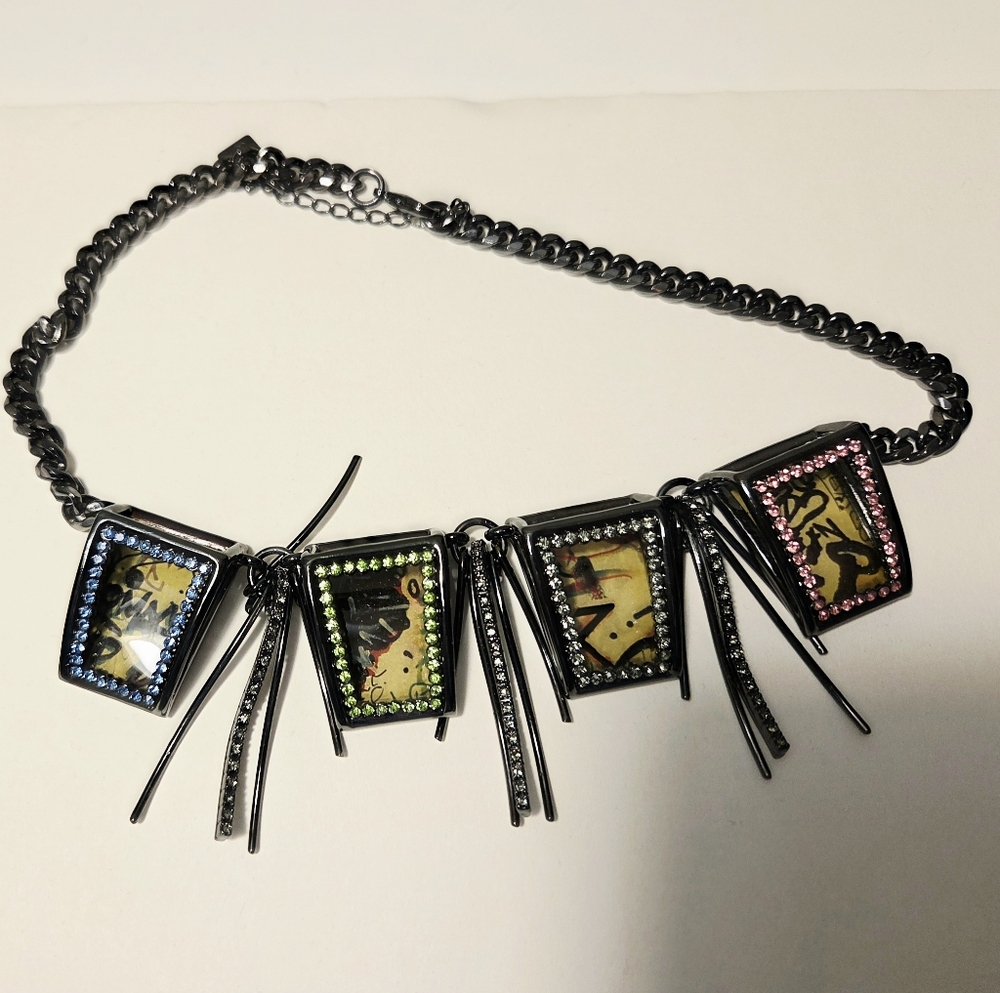 Rachel By Rachel Roy Graffiti Statement Necklace